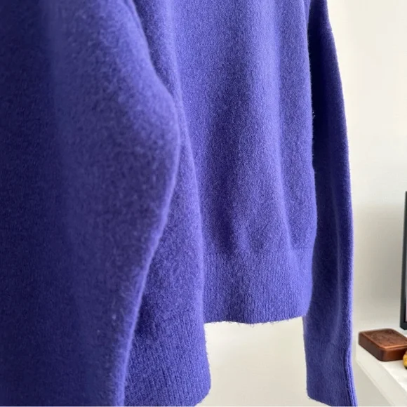 & Other Stories Blue Oversized Mock Neck Sweater, 8% Wool, Size XS - Picture 14 of 15